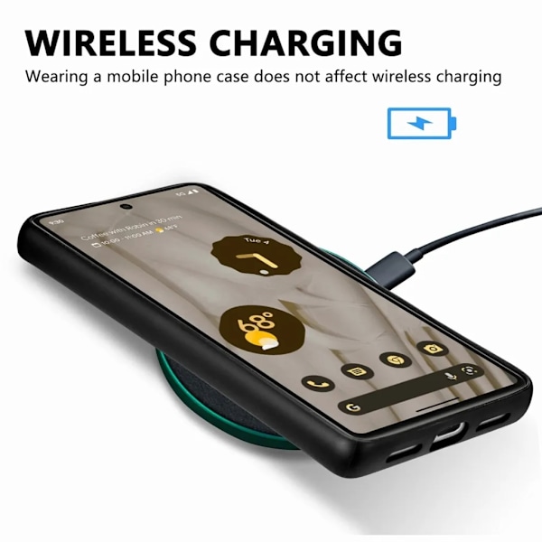 Google Pixel 7A Mobilskal Texturerat - Svart Svart
