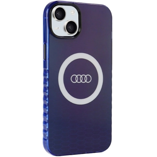 Audi iPhone 15/14 Plus Mobilskal Magsafe IML Big Logo - Blå