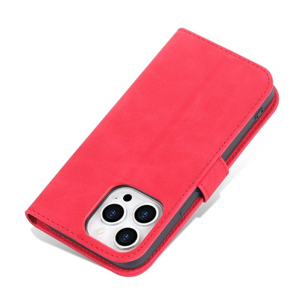 AZNS iPhone 16 Pro Max Plånboksfodral Konstläder - Röd