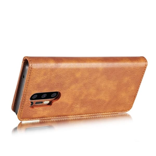 DG.MING OnePlus 8 Pro Plånboksfodral 2-i-1 Äkta läder - Brun