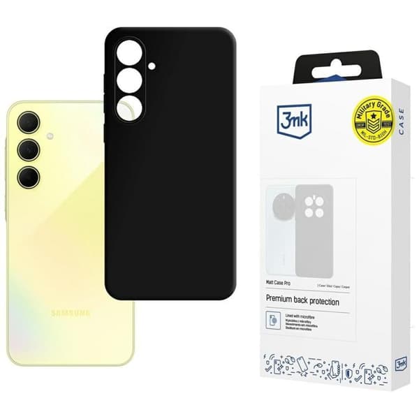 3MK telefontaske til Galaxy A35 5G Matte Pro - Sort Svart