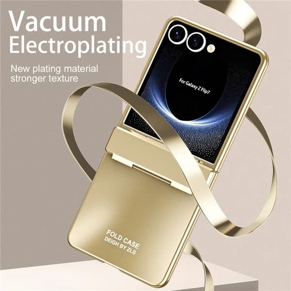 Mobilskal till Galaxy Z Flip 7 Electroplating - Guld Guld