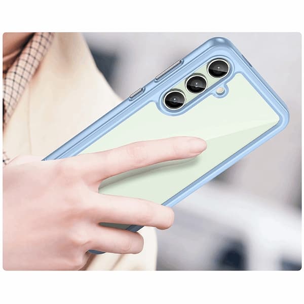 Telefontaske til Galaxy S24 FE Outer Space med Ramme - Blå Blå