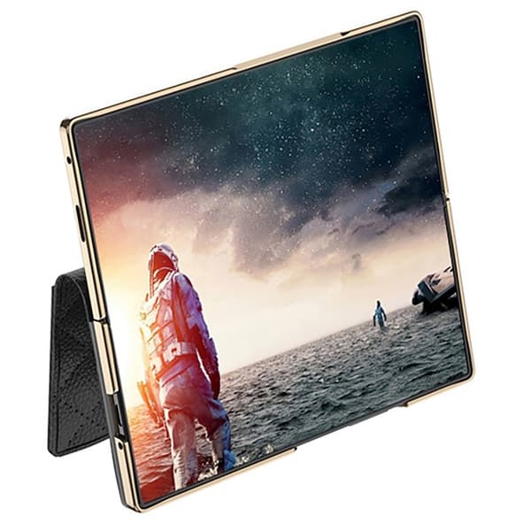 GKK Samsung Galaxy Z Fold7 Plånboksfodral Konstläder - Grå