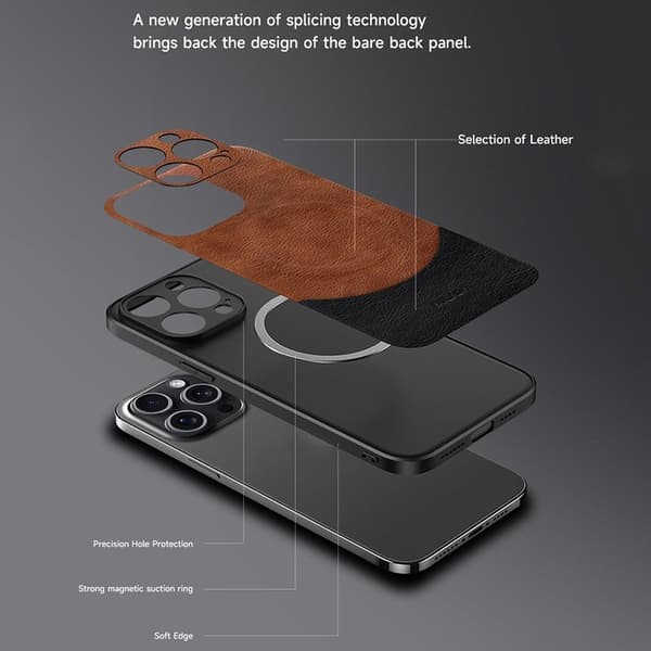 SULADA Magnetic Series Mobilskal till iPhone 15 Pro Stöttålig Blå