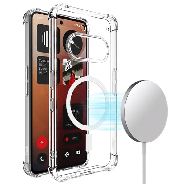 Imak Mobilskal till Nothing Phone (3a) MagSafe Shockproof - Clear Transparent