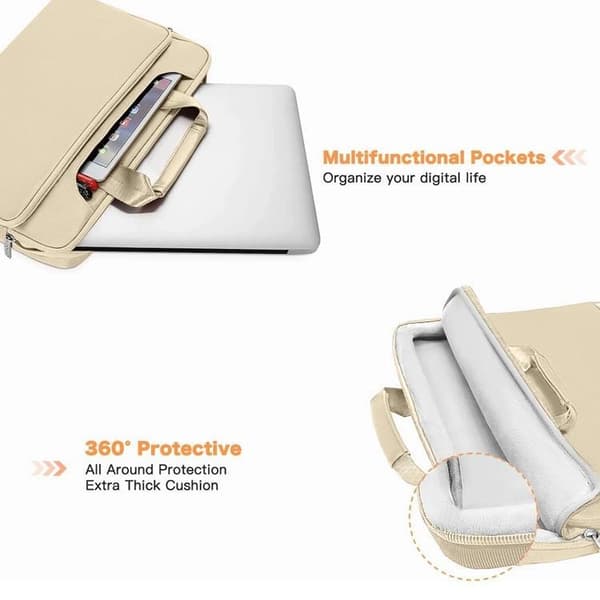 Tech-Protect Laptop Taske 13-14" Lomme - Beige Beige