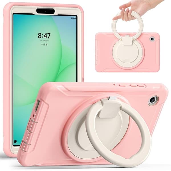 Mobilskal till Galaxy Tab A11 Rotary Kickstand Handle - Sakura Rosa Rosa