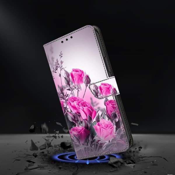 Samsung Galaxy S26 Plus Plånboksfodral Ställning Konstläder - Blommor