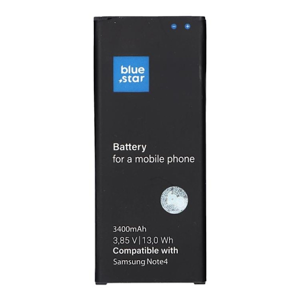 Blå Stjerne Galaxy Note 4 Batteri N910 3400 mAh PREMIUM
