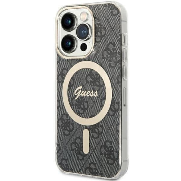 Guess iPhone 15 Pro Mobilskal Magsafe IML 4G - Sort Black