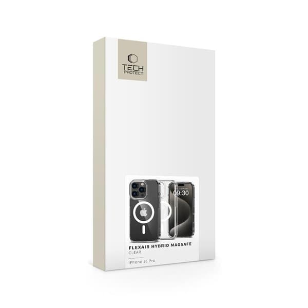 Tech-Protect Mobilskal till iPhone 16 Pro Magsafe Flexair Hybrid - Clear Transparent