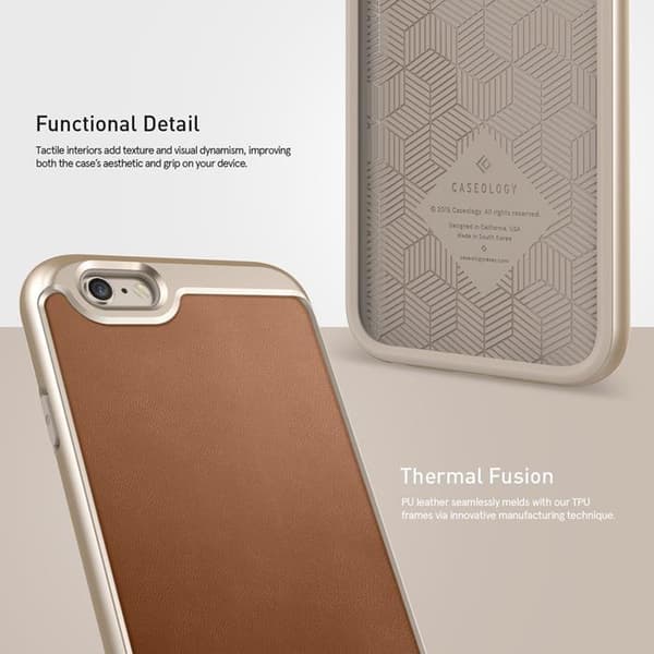 Caseology Envoy -kotelo Apple iPhone 6(S) Plus -laitteelle - ruskea Brown