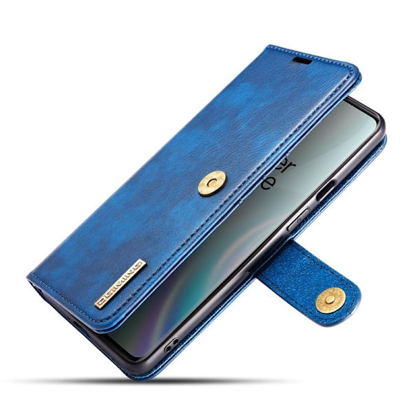 DG.MING OnePlus 8 Pro Plånboksfodral 2-i-1 Äkta läder Blå
