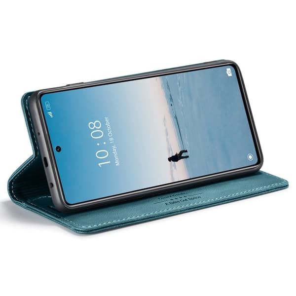 AUTSPACE A01 Mobilskal för Xiaomi 12 Lite 5G - PU Läder - Blå