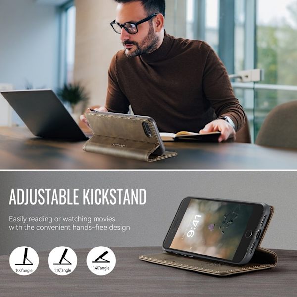 CASEME 033 Mobilskal för iPhone 7 Plus/8 Plus/6 Plus - Kaffe