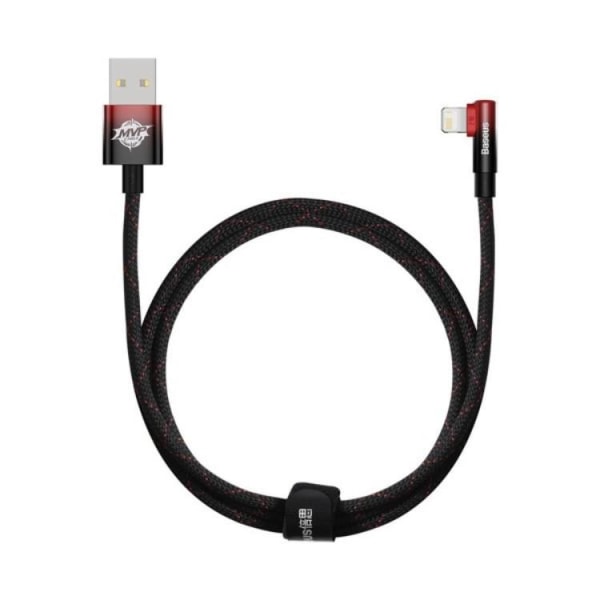 Baseus-kyynärpää USB-Lightning-kaapeli 1 m - musta/punainen