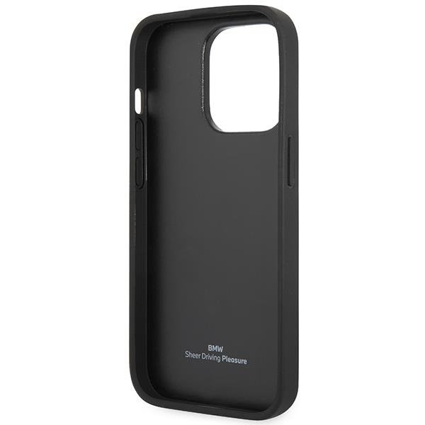 BMW iPhone 14 Pro Max Mobilskal Läder Seats Pattern - Svart Svart