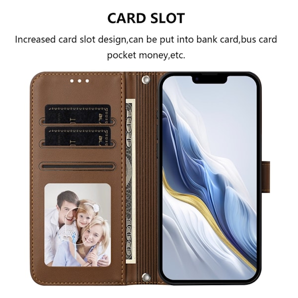 iPhone Air Plånboksfodral Läder med Handledsrem Brun