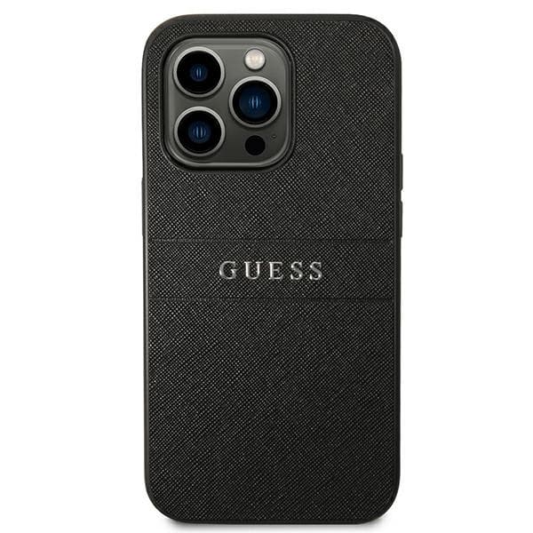 Guess Telefontaske til iPhone 14 Pro MagSafe Saffiano Rem - Sort