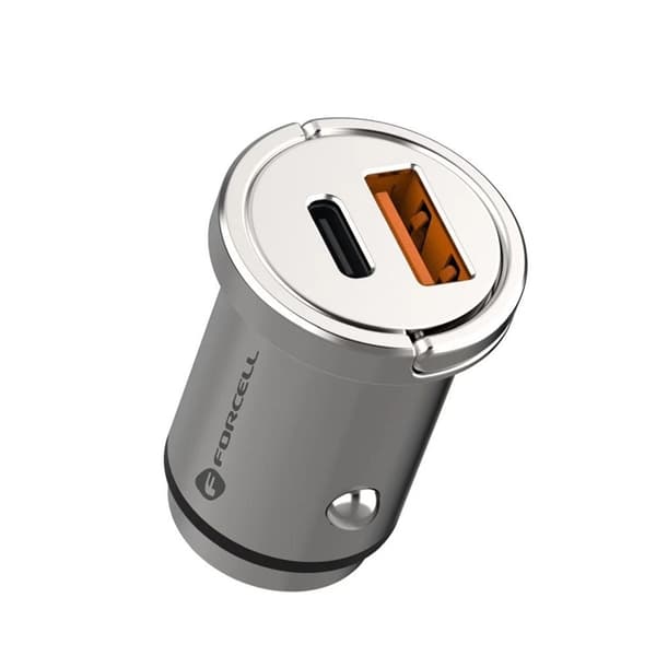 Forcell Billaddare USB-A/USB-C F-Energy 65W - Silver Silver