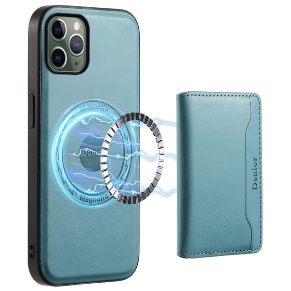 DENIOR Mobilskal till iPhone 11 Pro PU Läder + PC + TPU - Blå