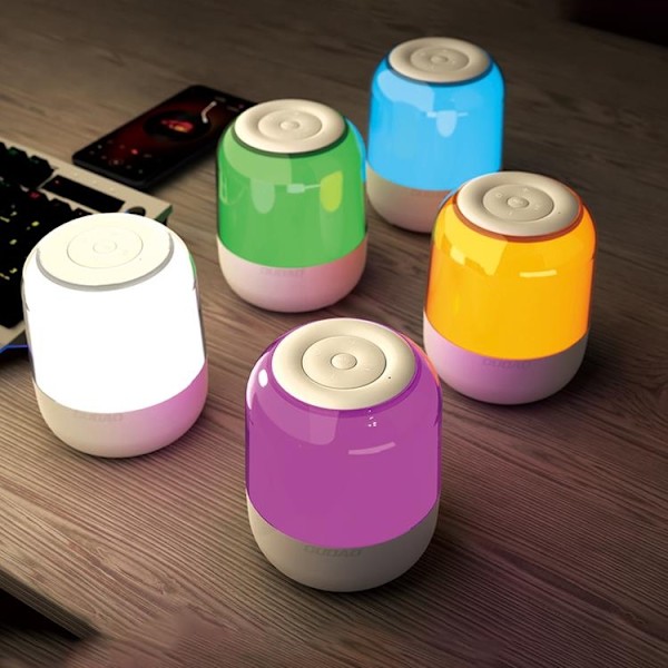 Dudao Trådlös Bluetooth 5.0 RGB Högtalare 5W 1200mAh - Vit Vit