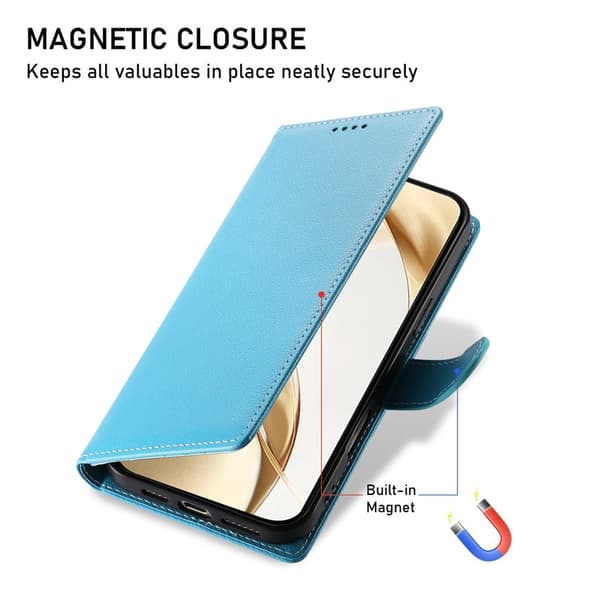 Plånboksfodral för Samsung Galaxy S26 Plus Magnetiskt Konstläder - Ljusblå
