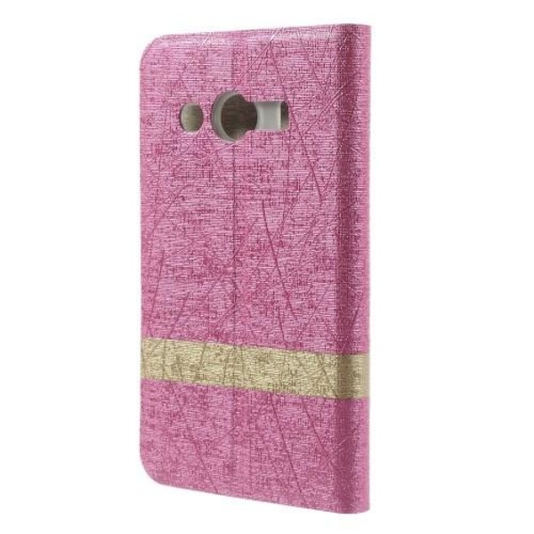 Lines Textured fodral till Samsung Galaxy Ace 4 - Magenta