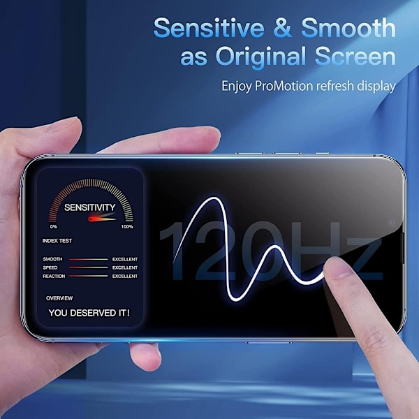 [2-PACK] Härdat Glas Skärmskydd iPhone 14 Pro Max - Svart Svart