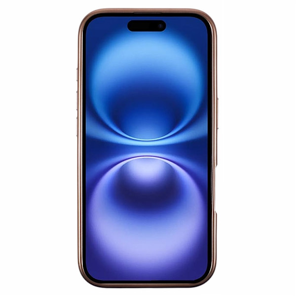KIGC Mobilskal till iPhone 16 Electroplating PC + TPU + PU - Guld Guld