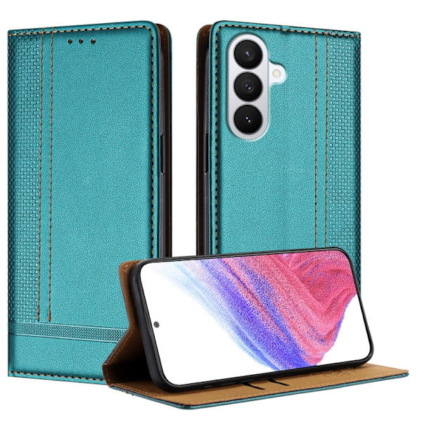 Galaxy S26/S26 Pro Plånboksfodral L-Shaped Grid Pattern Grön
