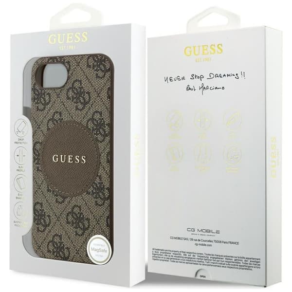 Guess Mobilskal till iPhone 16e MagSafe 4G Circle Classic Logo