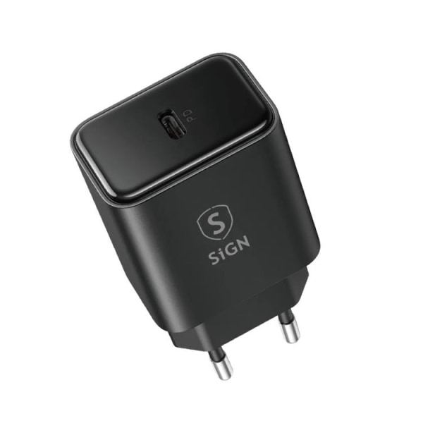 SiGN USB-C Laddare PD 20W - Svart