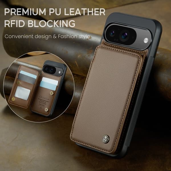 CASEME C22 Fodral för Google Pixel 10 Pro/10/9 Pro/9 - Brun