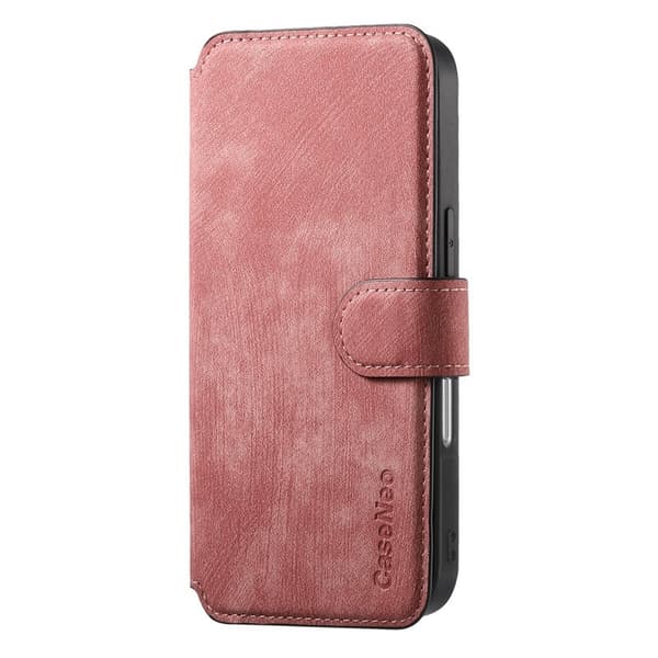 CASENEO iPhone 16 Plånboksfodral Konstläder - Rosa