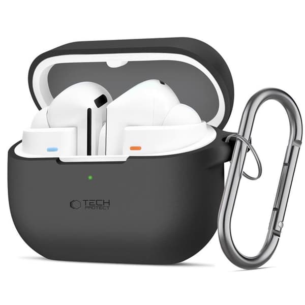 Tech-Protect Galaxy Buds 3/3 Pro Skal Silikon Hook - Svart Svart