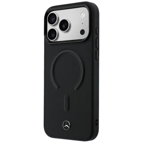Mercedes Mobilskal För iPhone 17 Pro Max MagSafe Läder 3D - Svart