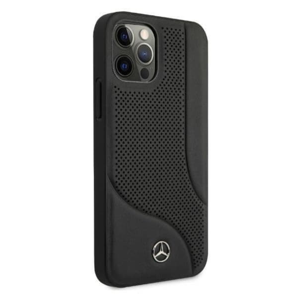 Mercedes iPhone 12 Pro Max -nahkakotelo - Musta Black