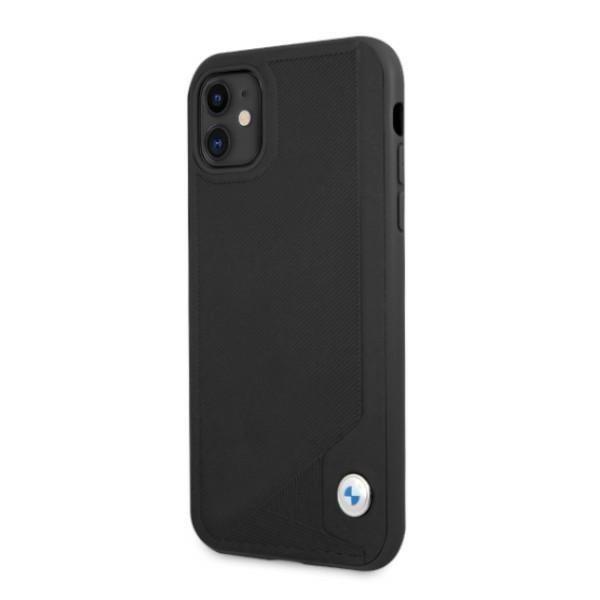 BMW Leather Deboss Case iPhone 11 - musta Black