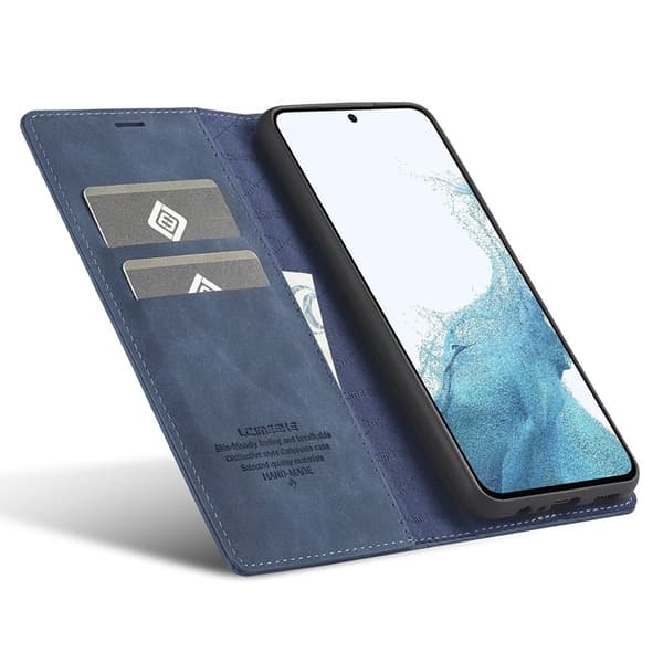 LC.IMEEKE Samsung Galaxy S25 Plånboksfodral Konstläder - Blå