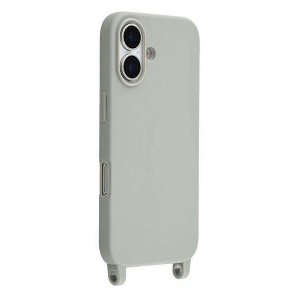 Mobilskal till iPhone 17 TPU Shockproof med Lanyard - Grå Grå