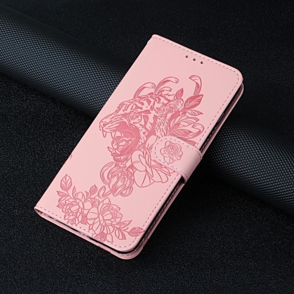 Tiger Flower Plånboksfodral till iPhone 12 & 12 Pro - Rosa Rosa
