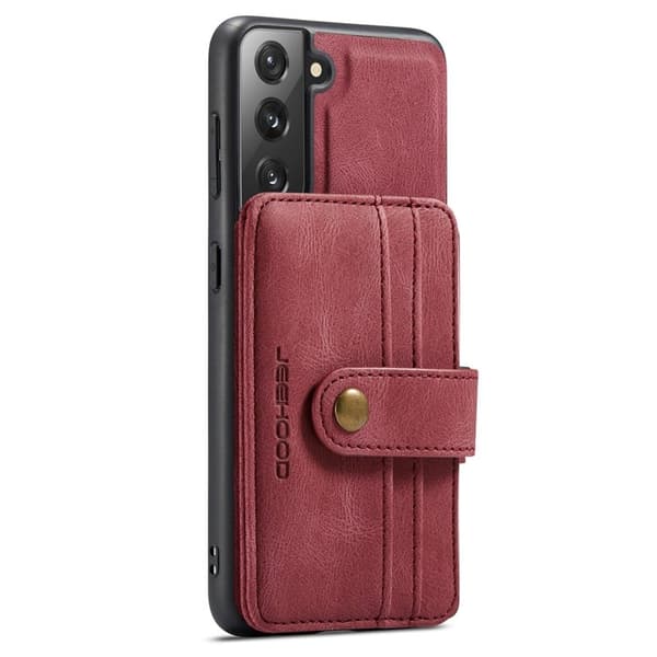 JEEHOOD Detachable Walletskal för Samsung Galaxy S20 Plus Röd