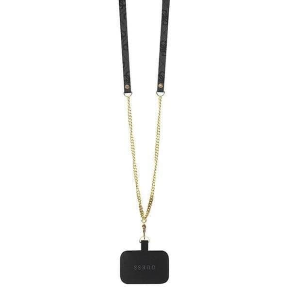 Guess iPhone 15 Plus Mobilskal Crossbody 4G Metal Logo - Sort Black