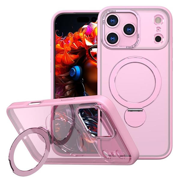Mobilskal till iPhone 17 Pro MagSafe Rotating Kickstand Rosa