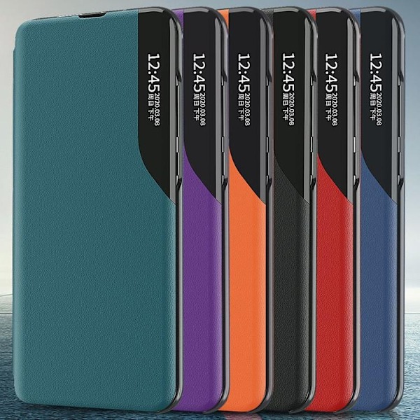 Galaxy S23 Plus -kotelo Eco-Leather View - Punainen Röd