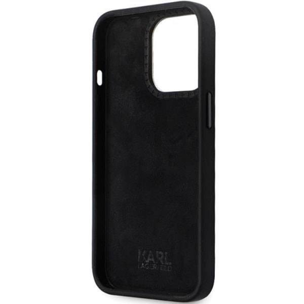KARL LAGERFELD iPhone 14 Pro Mobilskal Silikon Ikonik Metal Pin