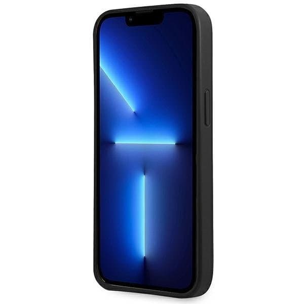 GUESS iPhone 14 Plus Skal Saffiano Triangle Logo - Svart Svart