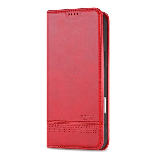 AZNS iPhone Air Plånboksfodral Konstläder - Röd